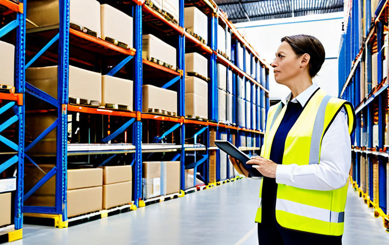 **Prompt 1: Automated Italian Warehouse Efficiency**
    A professional logistics manager, either male or female, wearing a clean, professional uniform, fully clothed, and in modest clothing. They stand in a vast, modern, high-tech automated warehouse located in the Emilia-Romagna region of Italy. The warehouse features tall, organized shelving filled with various products, with state-of-the-art robotic systems or automated guided vehicles (AGVs) subtly visible in the background, moving efficiently. Discreet UWB (Ultra-Wideband) sensors are mounted on pillars and ceilings. The manager holds a tablet computer, focused on the screen, which displays a real-time, interactive map of the warehouse with precise indoor localization data, tracking inventory and assets. The manager has a focused, efficient expression. Bright, natural industrial lighting emphasizes cleanliness and efficiency. Professional corporate photography, high quality, sharp focus, perfect anatomy, correct proportions, natural pose, well-formed hands, proper finger count, natural body proportions, safe for work, appropriate content, professional dress.
