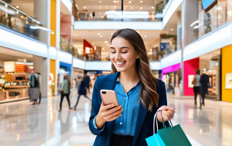 실내 위치 추적 기술의 개요 및 발전 역사 - Personalized Shopping Experience with Wi-Fi/BLE**
    "A vibrant, modern Italian shopping mall inter...
